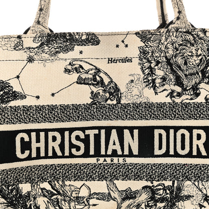 Christian Dior Canvas Zodiac Toile De Jouy Embroidered Medium Book Tote Latte 8 of 22