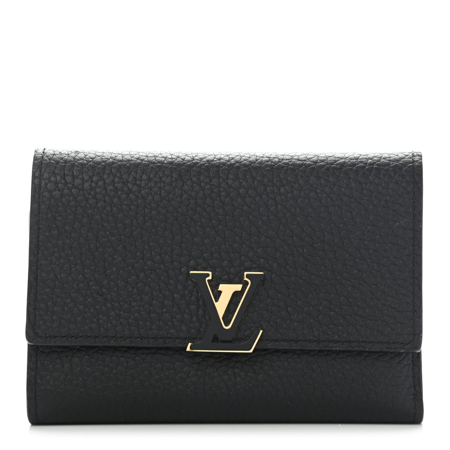 Taurillon Capucines Compact Wallet Black