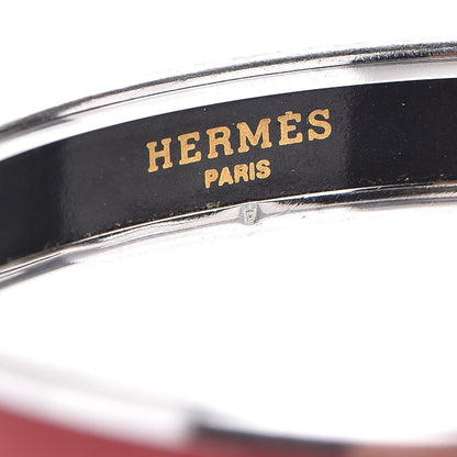 Hermes Enamel Narrow Caleche Bracelet 62 Red 5 of 5