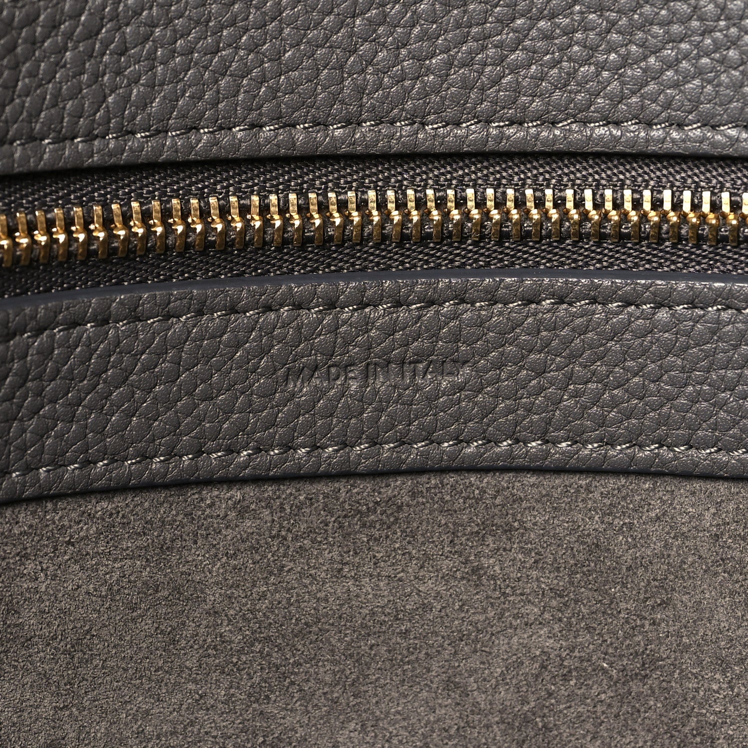 Celine Soft Grained Calfskin Small Belt Cabas Phantom Grey 7 of 11