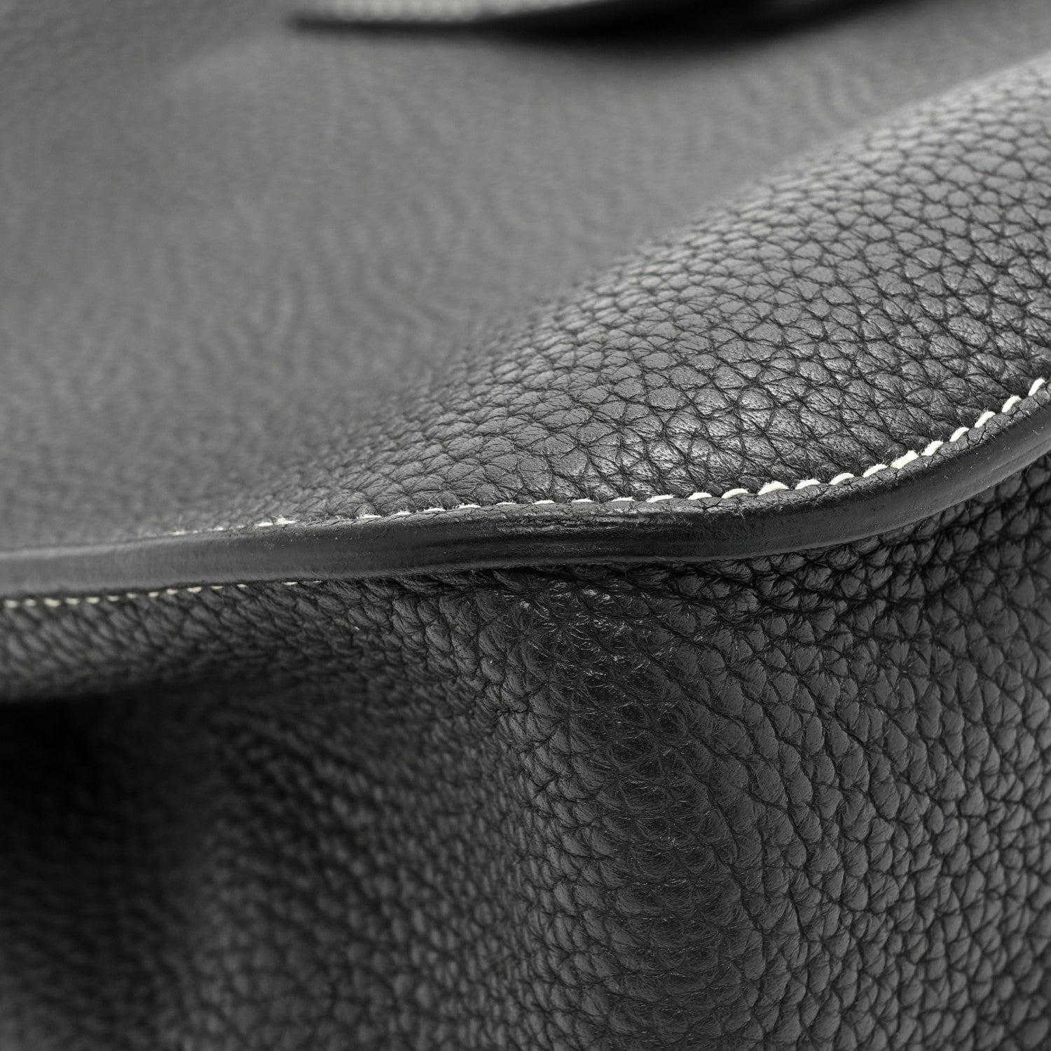 Hermes Taurillon Clemence Halzan 31 GM Black 9 of 13