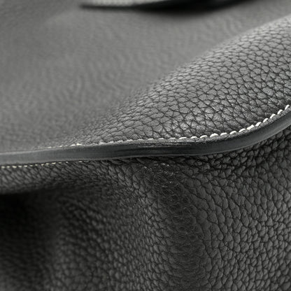Hermes Taurillon Clemence Halzan 31 GM Black 9 of 13