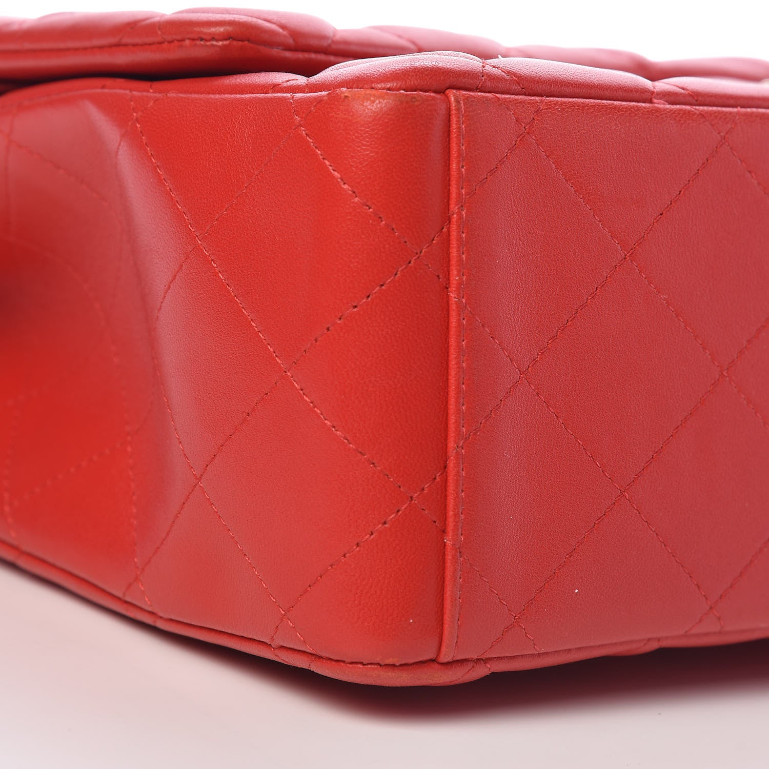 Chanel Lambskin Quilted Maxi Double Flap Red 11 of 17