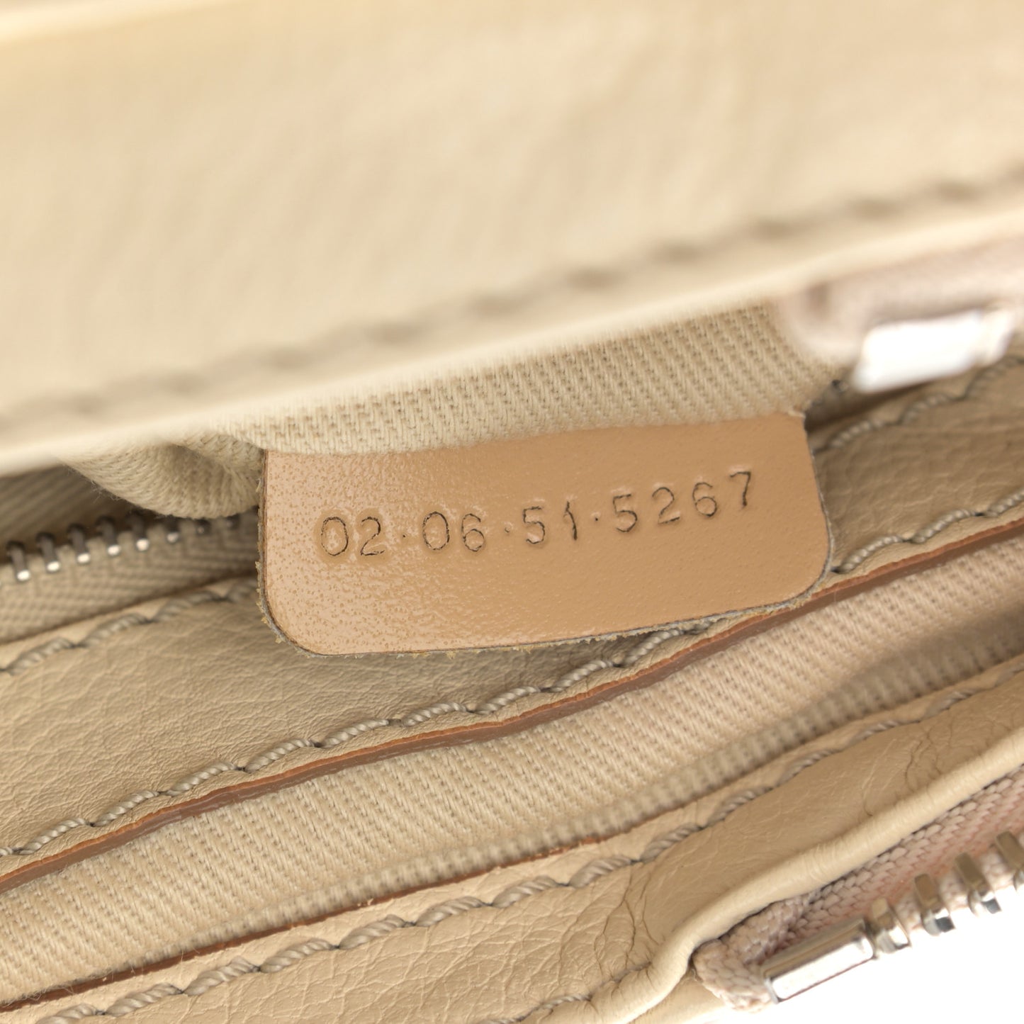 Calfskin Medium Paddington Satchel Off White