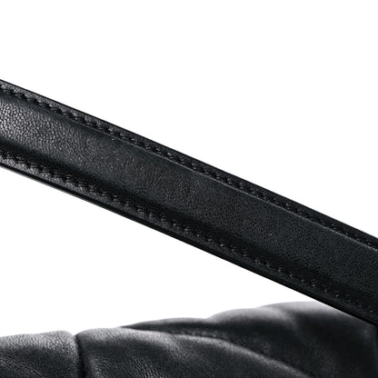 Saint Laurent Lambskin Quilted Medium Loulou Puffer Monogram Chain Satchel Black 18 of 19