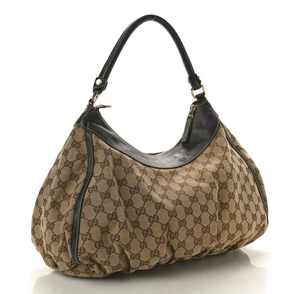 Gucci Monogram Large D Gold Hobo Dark Brown 3 of 13