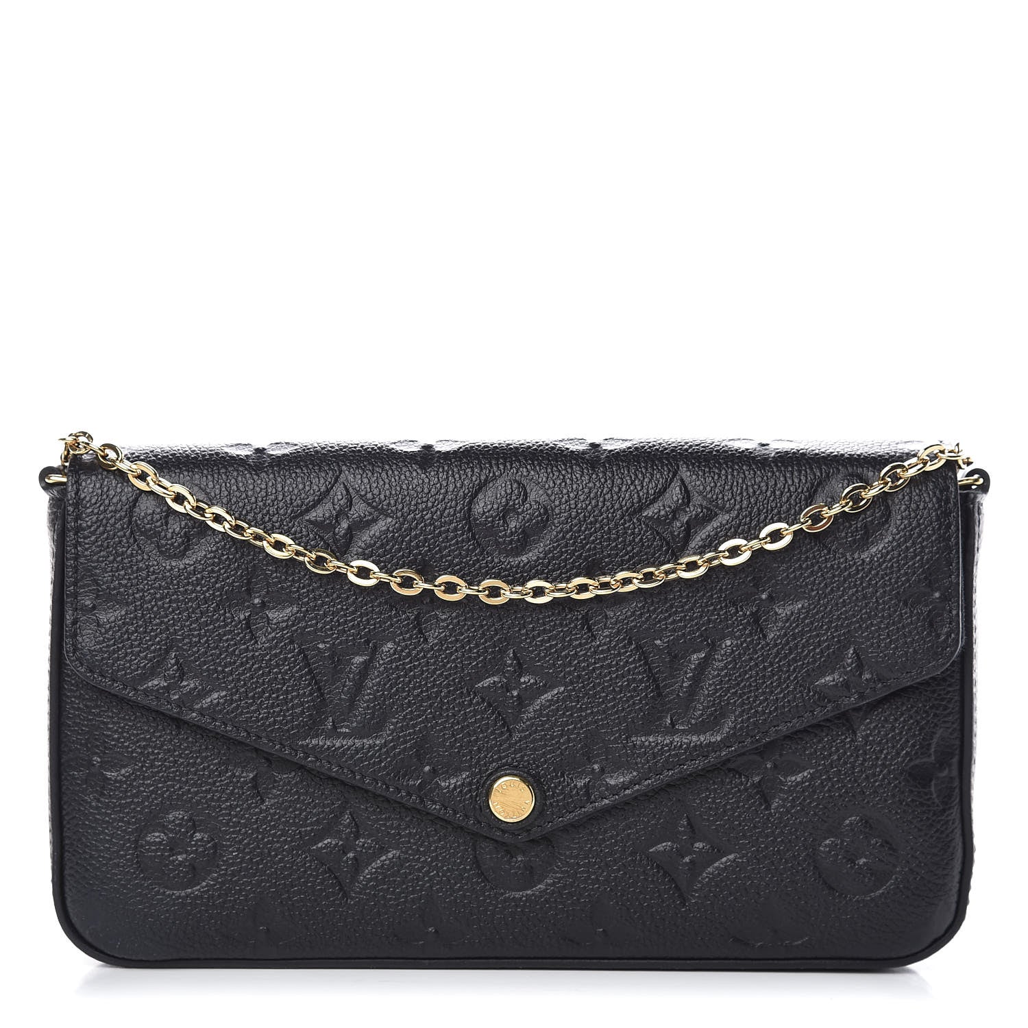 Louis Vuitton Empreinte Pochette Felicie Chain Wallet Black 1 of 10