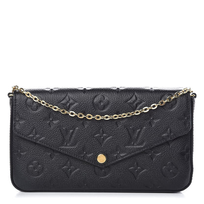 Louis Vuitton Empreinte Pochette Felicie Chain Wallet Black 1 of 10