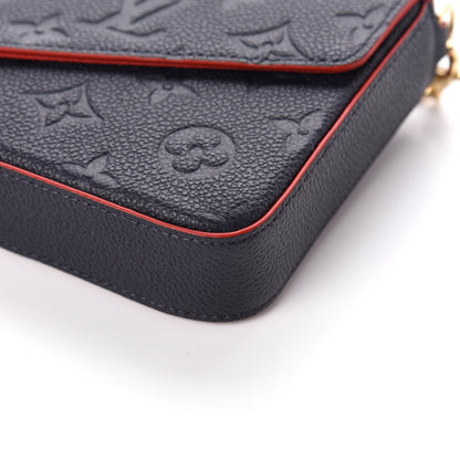 Louis Vuitton Empreinte Pochette Felicie Chain Wallet Marine Rouge 9 of 9