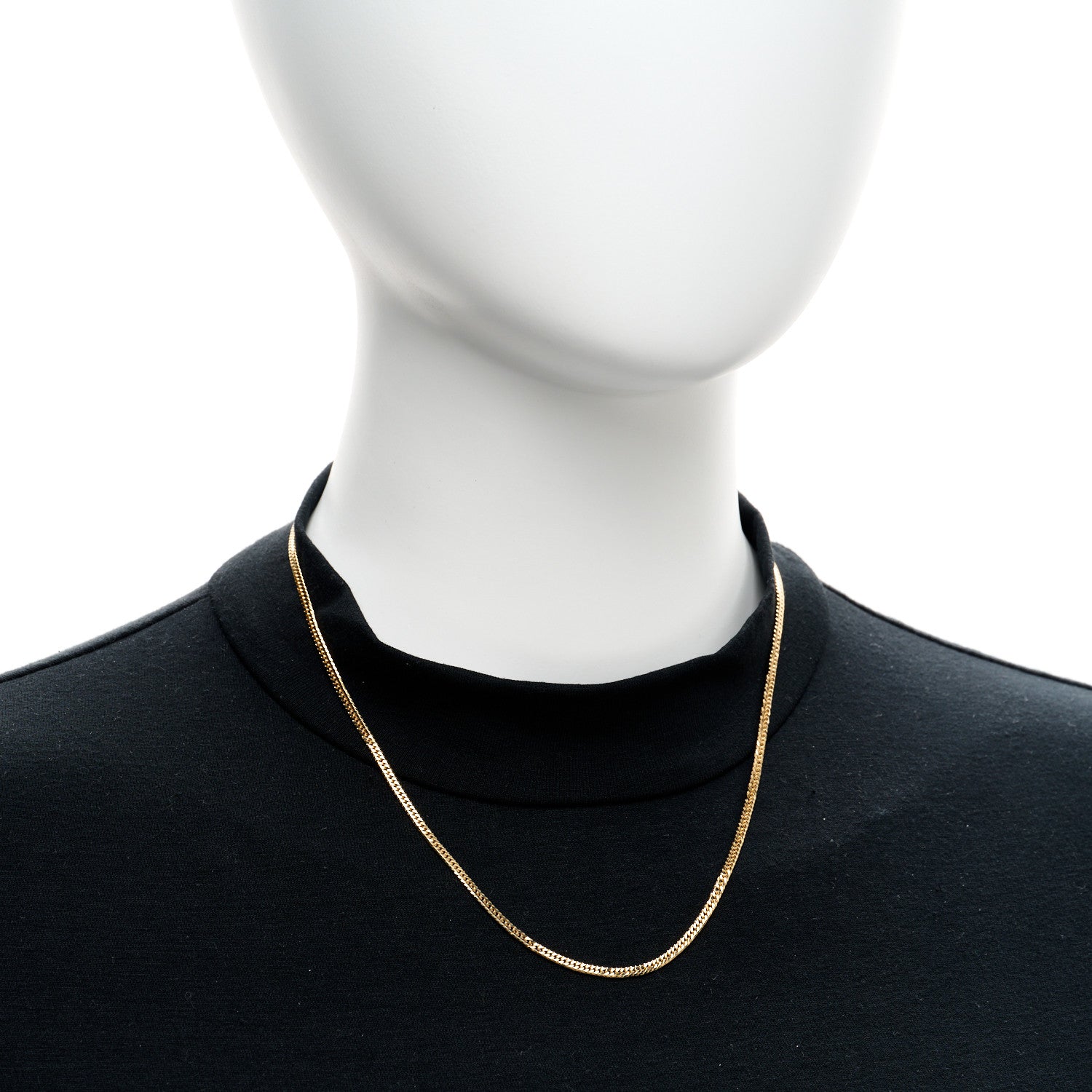 Parker & West by FASHIONPHILE 18K Yellow Gold Curb Chain Necklace 17.75" 2 of 6