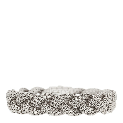 John Hardy Sterling Silver 14mm Braided Classic Chain Bracelet 1 of 3