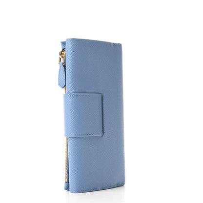 Prada Saffiano Metal Medium Wallet Mare 2 of 9