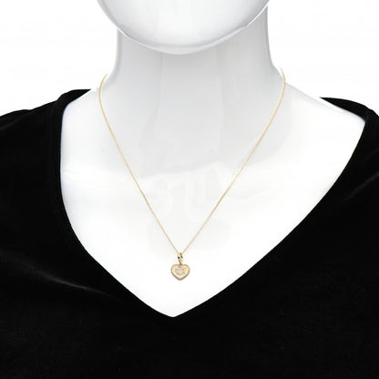 David Yurman 18K Yellow Gold Diamond Heart Initial G Charm Necklace 2 of 5