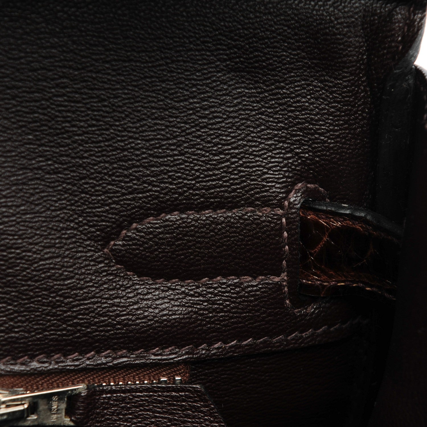 Hermes Shiny Niloticus Crocodile Birkin 30 Havane 20 of 23