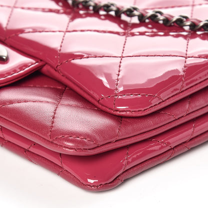 Chanel Patent Quilted Crossbody Pink 6 of 11