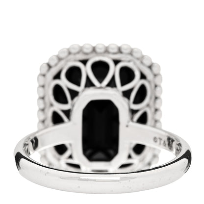 Tiffany Sterling Silver Black Onyx Ziegfeld Daisy Ring 55 7.25 4 of 6