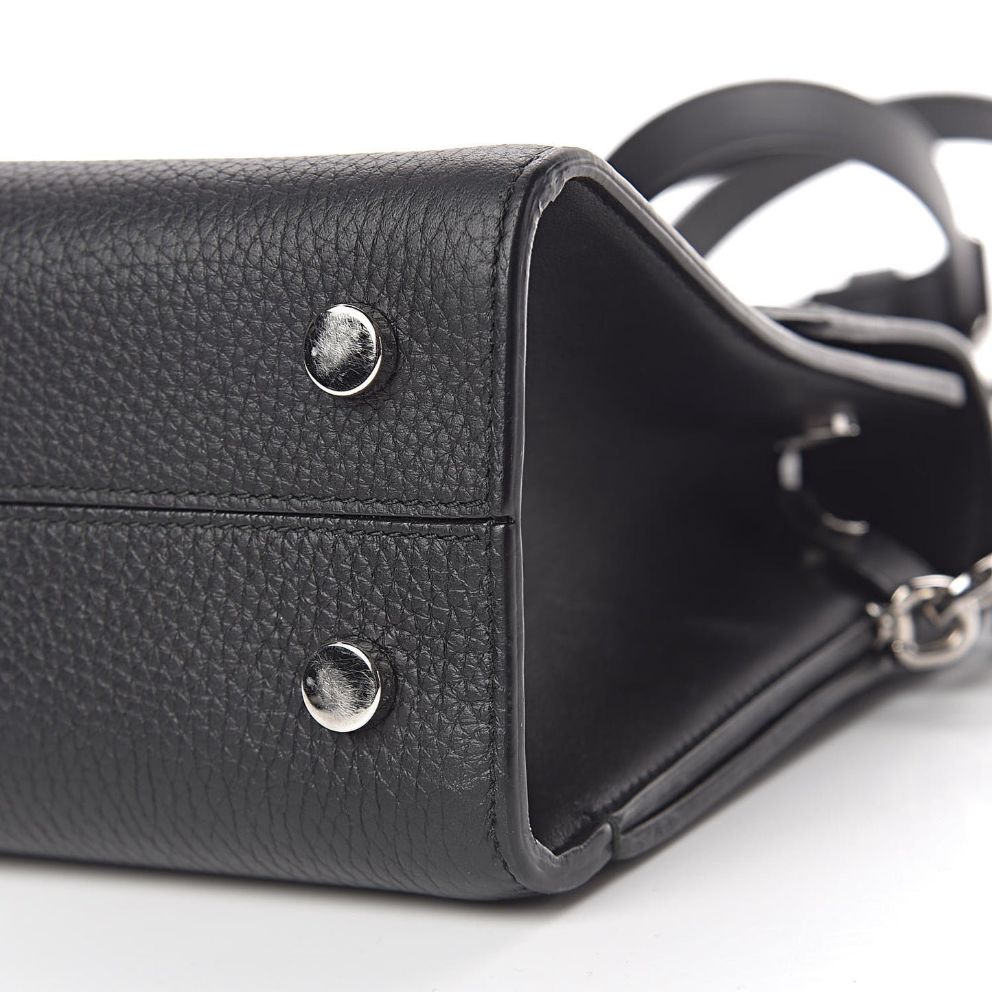Grained Calfskin Mini Diorever Flap Black