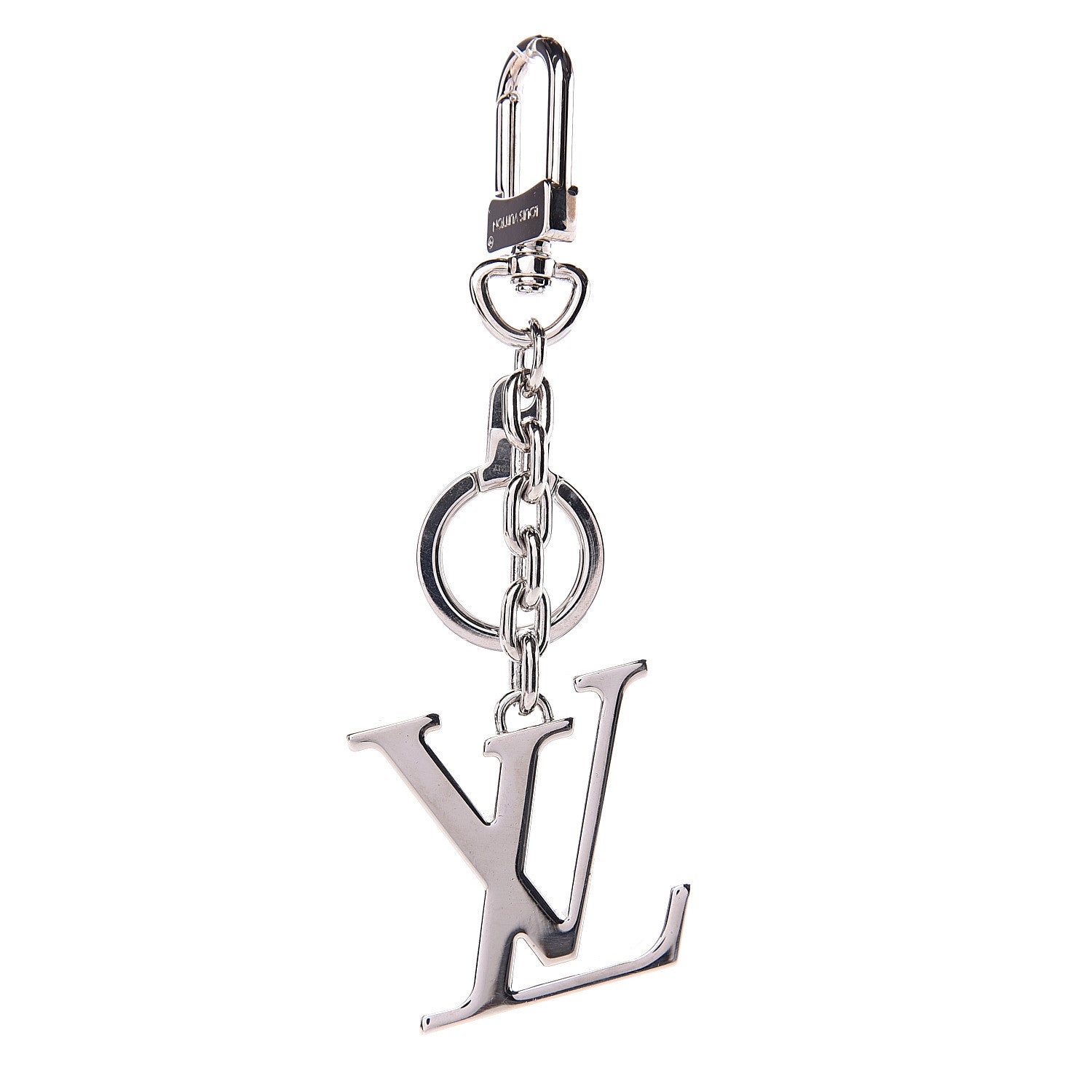 Louis Vuitton LV Facettes Bag Charm Key Holder Silver 1 of 2