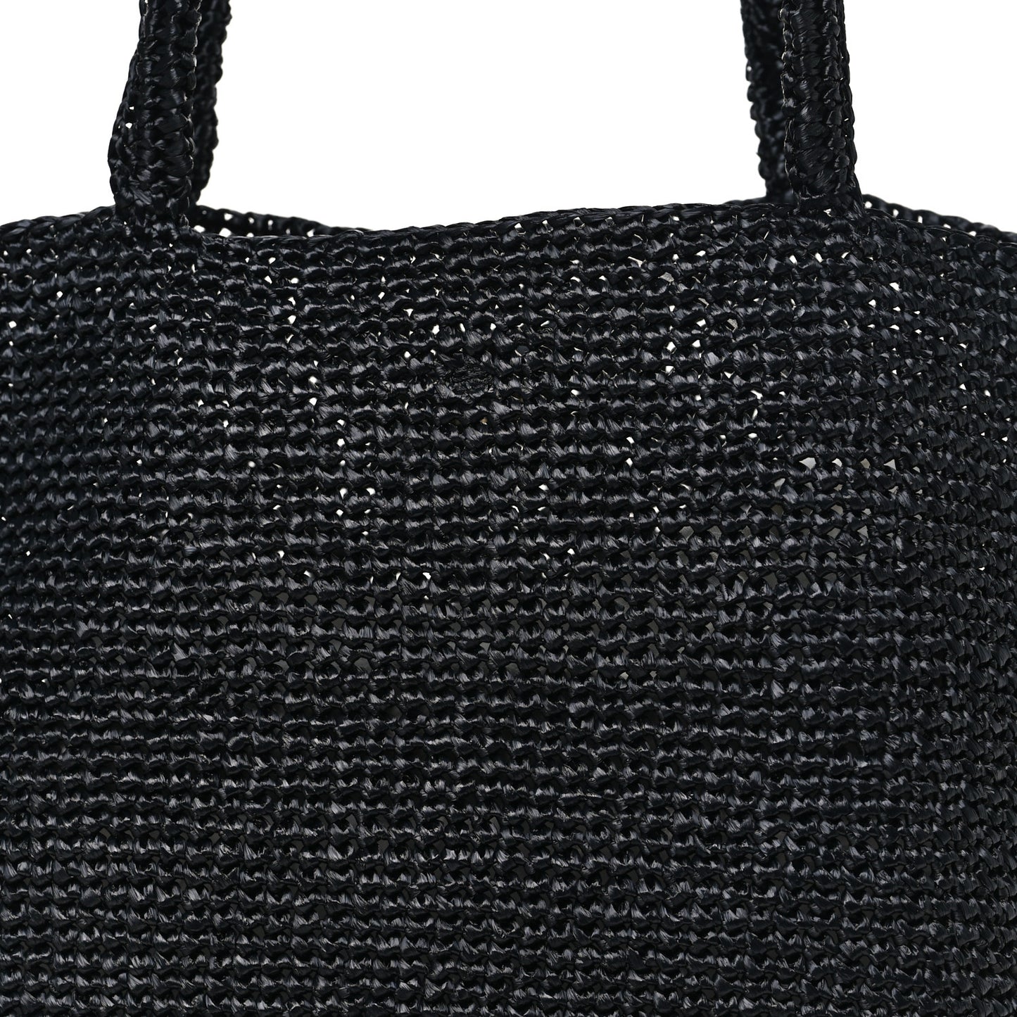 Raffia Genevieve Tote Bag Black