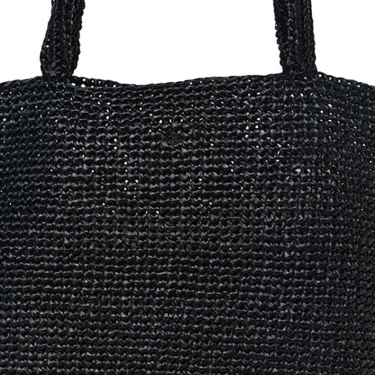 The Row Raffia Genevieve Tote Bag Black 7 of 9
