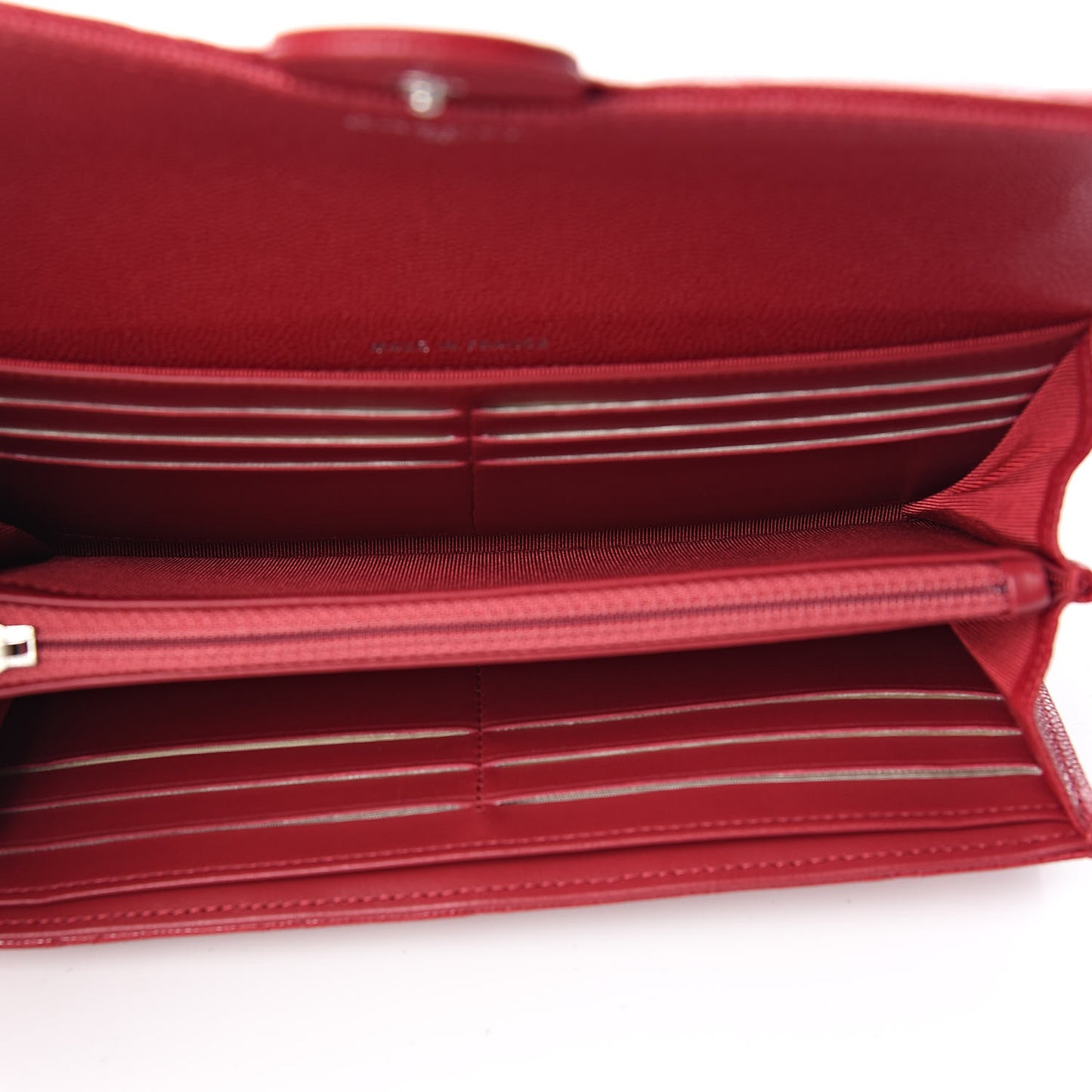 Caviar Quilted Large Gusset Flap Wallet Pink