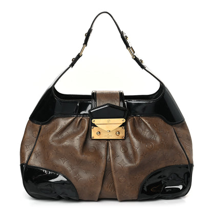 Louis Vuitton Monogram Embossed Polly Hobo Taupe 1 of 8