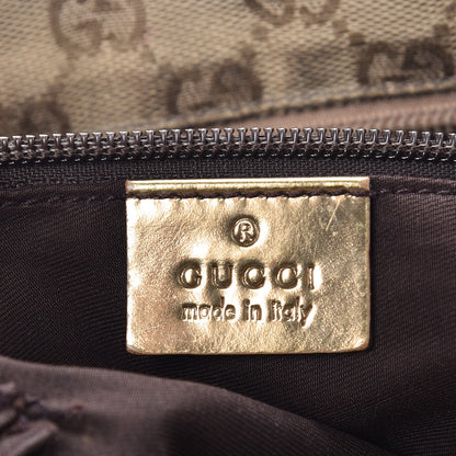Gucci GG Monogram Medium Web Handle Bucket Tote Pink Gold 6 of 21