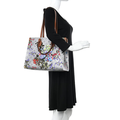 Louis Vuitton Metallic Monogram LV Garden OnTheGo MM Silver 2 of 9