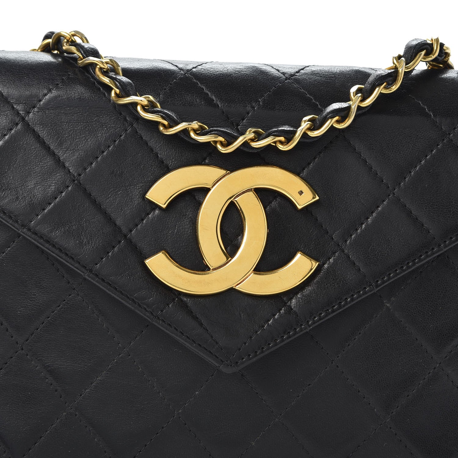 Chanel Lambskin Quilted Mini Square Flap Bag Black 10 of 10