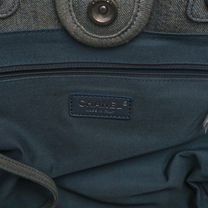 Chanel Denim Small Deauville Tote Light Blue 6 of 10