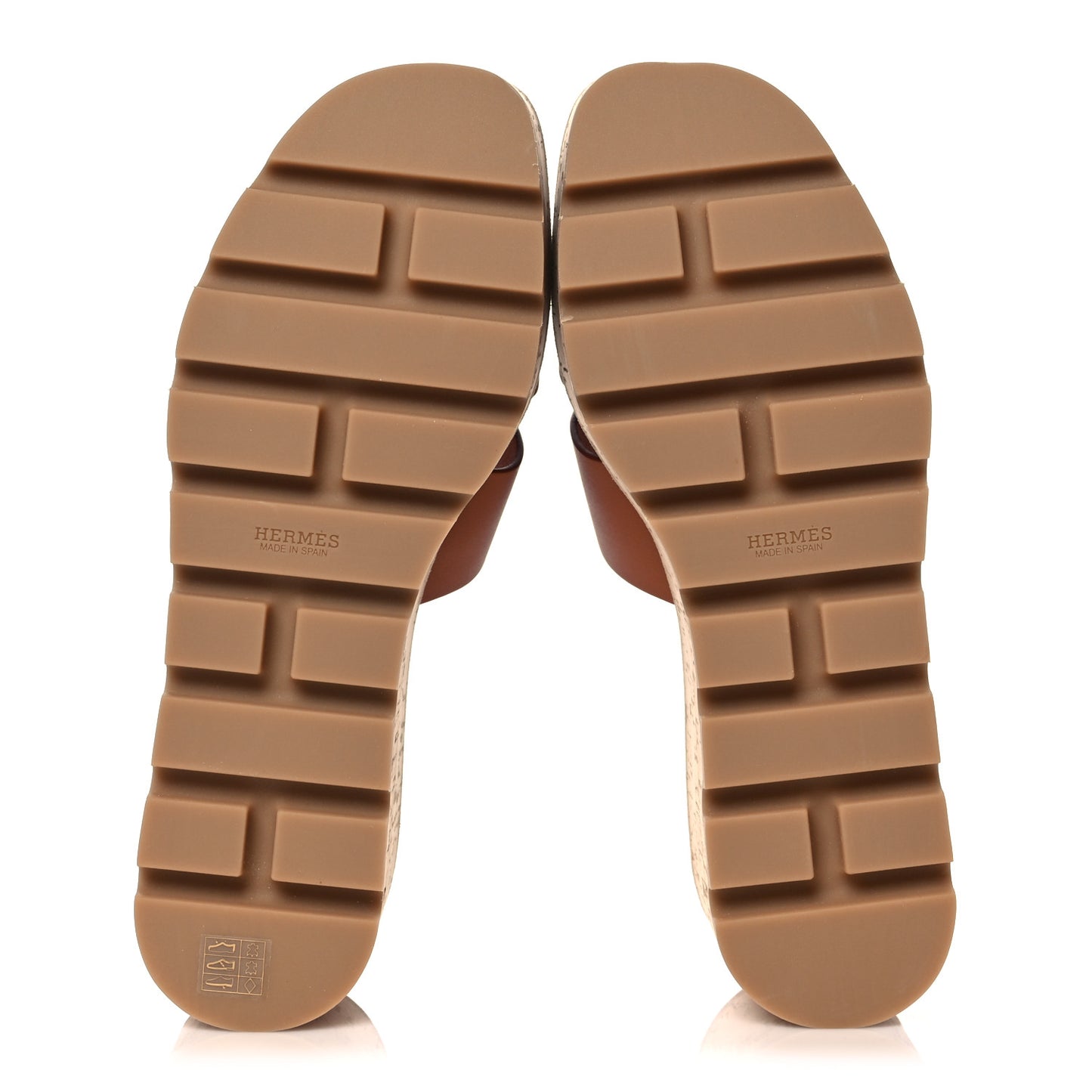 Calfskin Cork Eze 30 Sandals 39 Marron Glaise