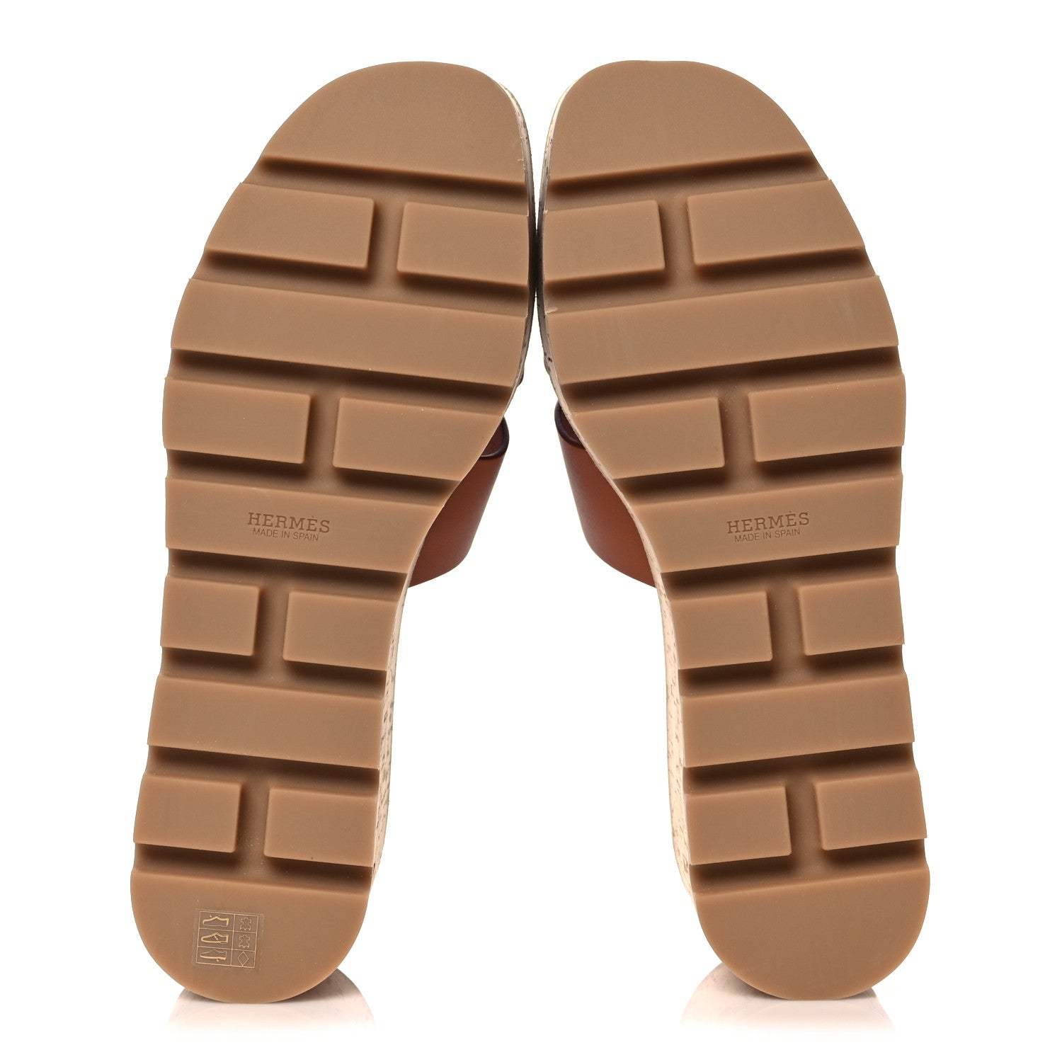 Hermes Calfskin Cork Eze 30 Sandals 39 Marron Glaise 5 of 9