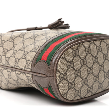 Gucci GG Supreme Monogram Web Small Ophidia Bucket Bag Brown 9 of 10