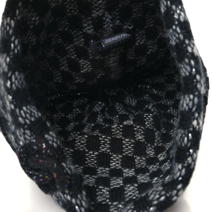 Chanel Cashmere Blend CC Beanie Hat Grey Black 3 of 4