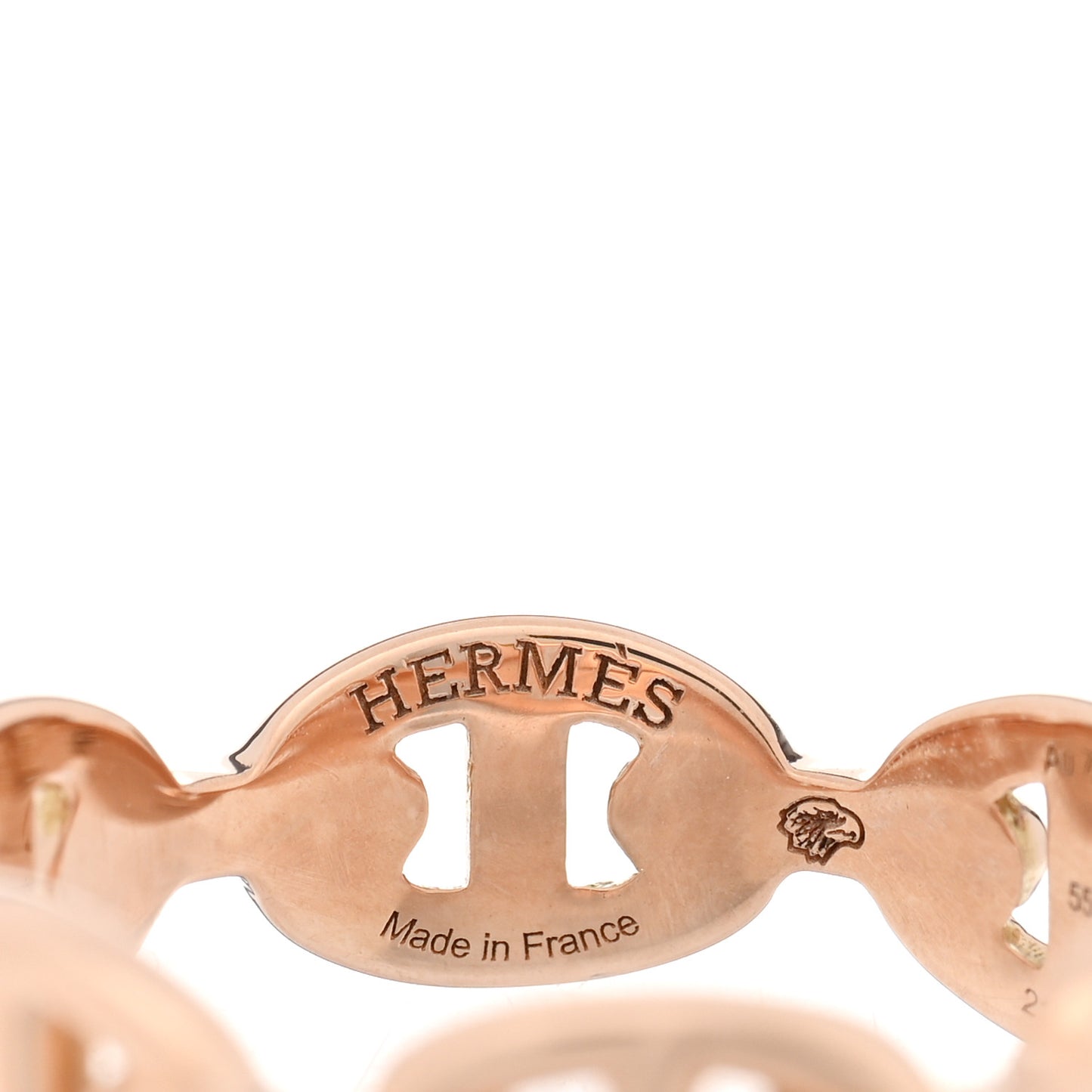 18K Rose Gold PM Chaine d'Ancre Enchainee Ring 55 7.25
