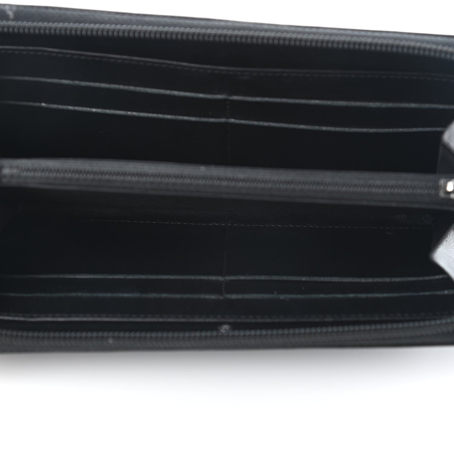 Chanel Lambskin Quilted Boy Zip Around Wallet Black 5 of 10