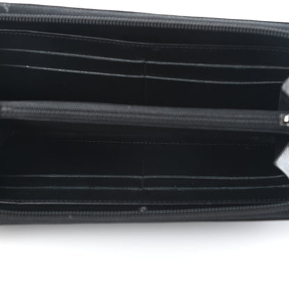 Chanel Lambskin Quilted Boy Zip Around Wallet Black 5 of 10