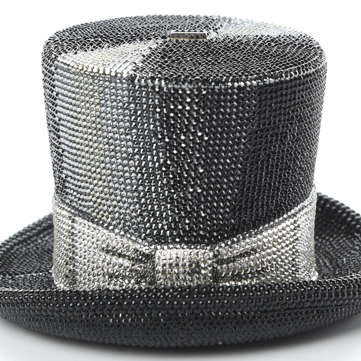 Swarovski Crystal Top Hat Clutch Jet Multicolor