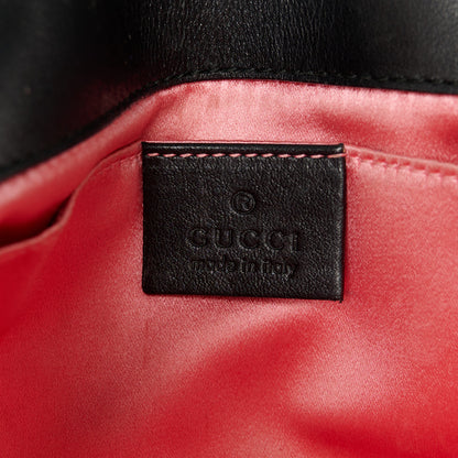 Gucci Velvet Matelasse Mini GG Marmont Shoulder Bag Black 6 of 11