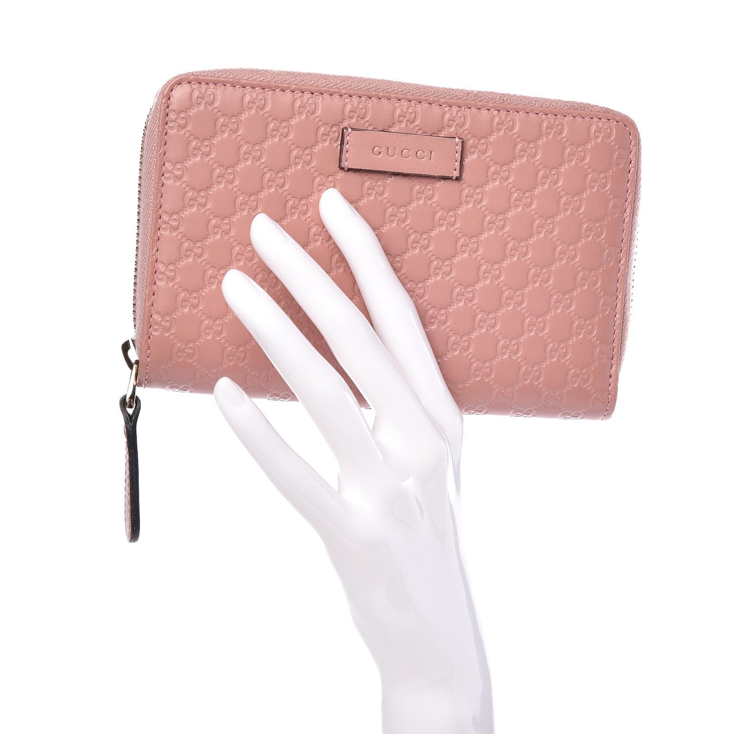 Gucci Soft Microguccissima Zip Around Organizer Wallet Soft Pink 2 of 8