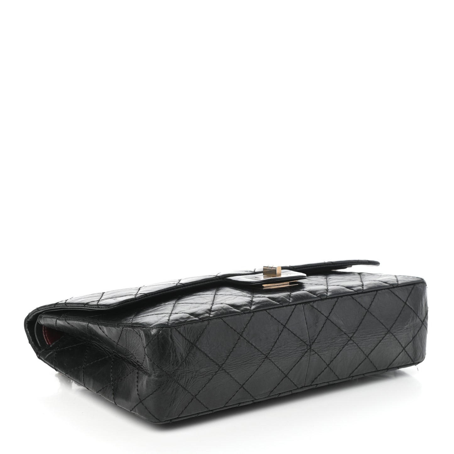 Aged Calfskin Quilted 50th Anniversary 2.55 Reissue 227 Flap Black