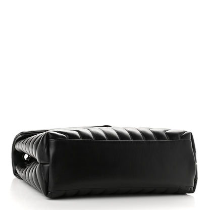 Saint Laurent Calfskin Y Quilted Monogram Medium Loulou Chain Satchel Black 4 of 9