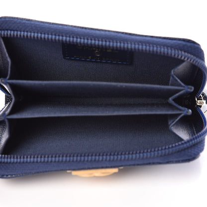 Chanel Caviar Quilted Boy Zip Around Coin Purse Wallet Navy 5 of 8