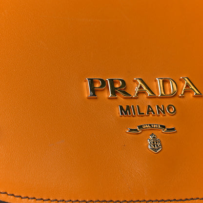Prada City Calf Pionniere Saddle Bag Ocra Cocco 19 of 24