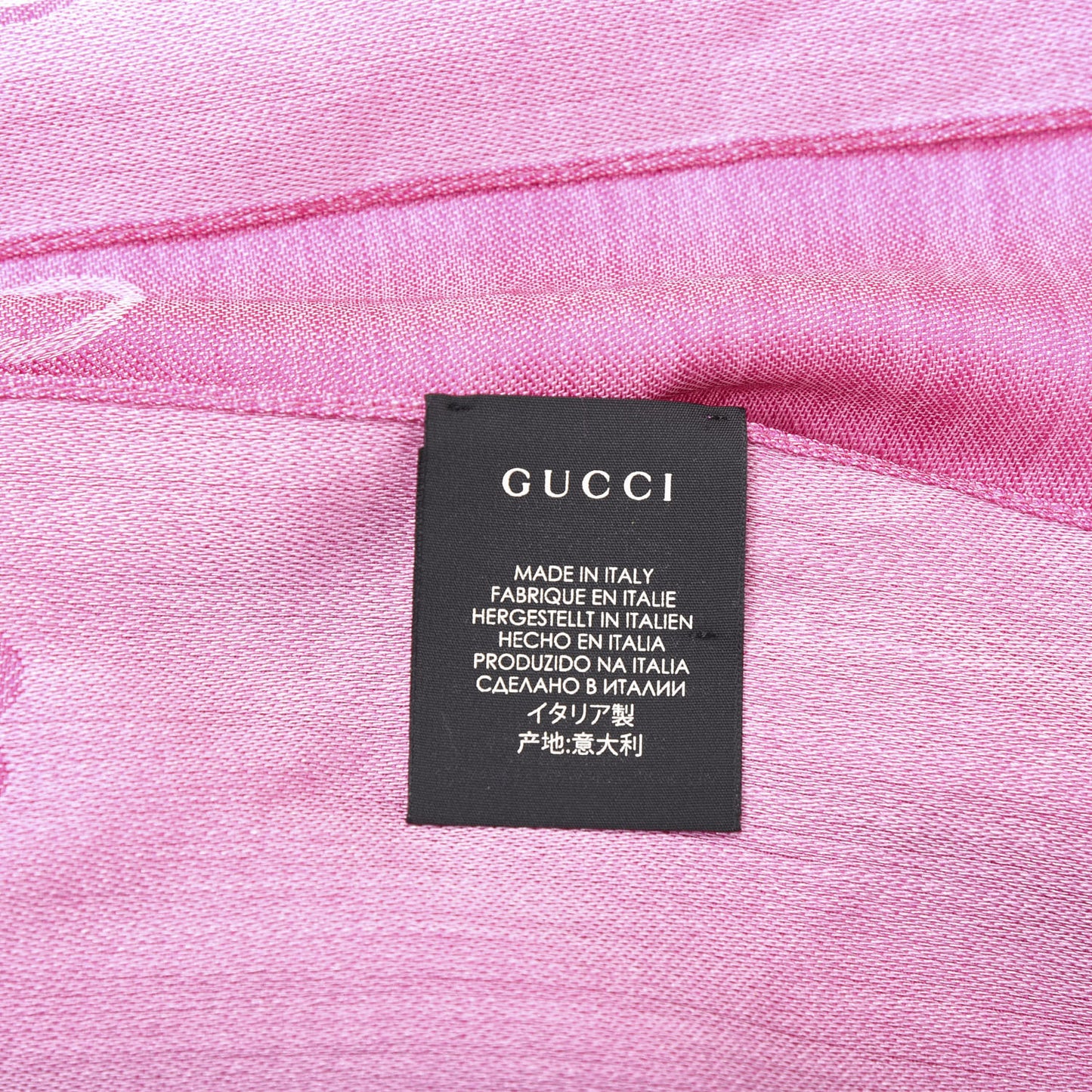 Wool Silk GG Monogram GGNat Scarf Roseate