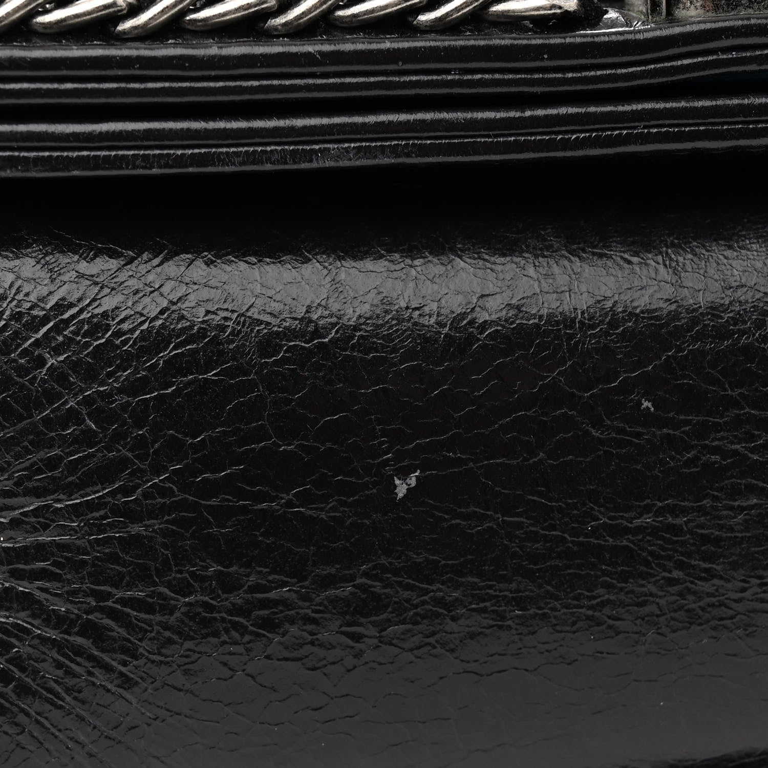 Chanel Glazed Calfskin Quilted Medium Chain Around Boy Flap Black 12 of 14