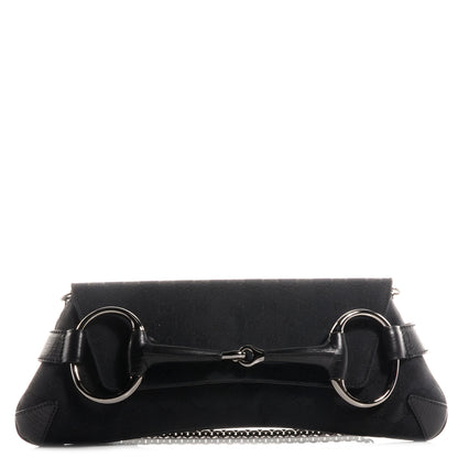 Gucci Monogram Horsebit Clutch Black 1 of 7