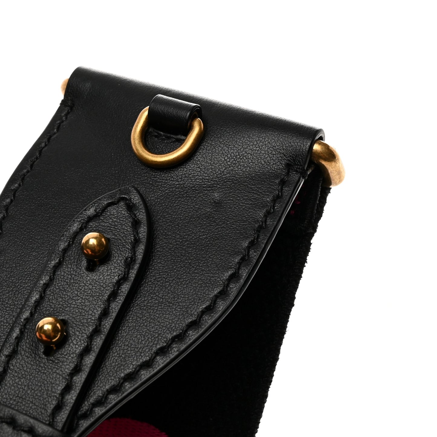 Canvas Embroidered Shoulder Strap Fuchsia Bleu