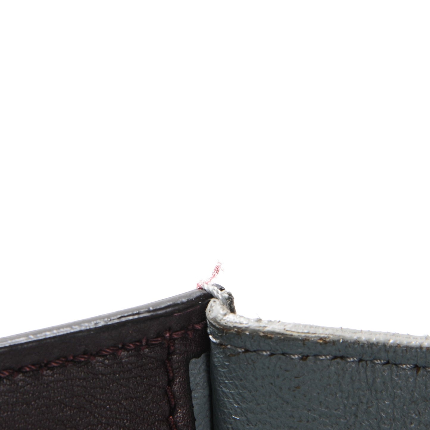 Smooth Calfskin Suede Medium Tri-Color Trapeze Dark Grey