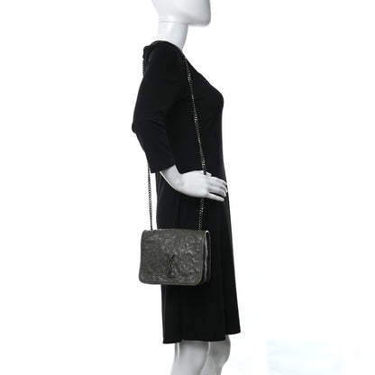 Saint Laurent Crinkled Calfskin Matelasse Monogram Niki Chain Wallet Khaki Militaire 2 of 12